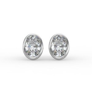 Oval Bezel Earrings