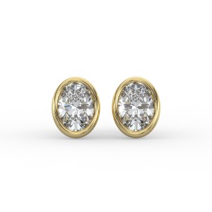 Oval Bezel Earrings