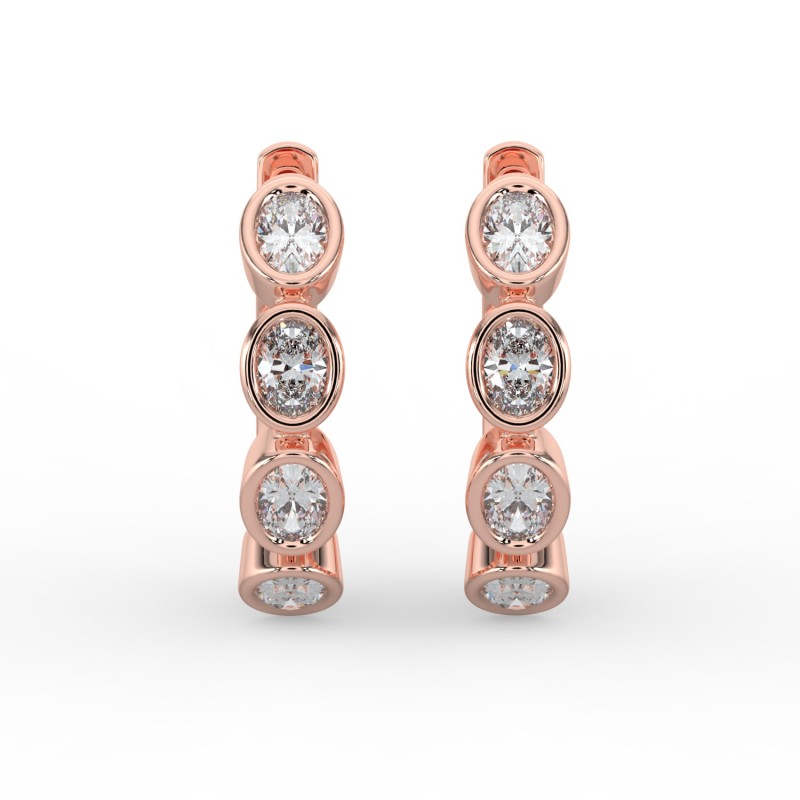 Oval Huggie Earrings