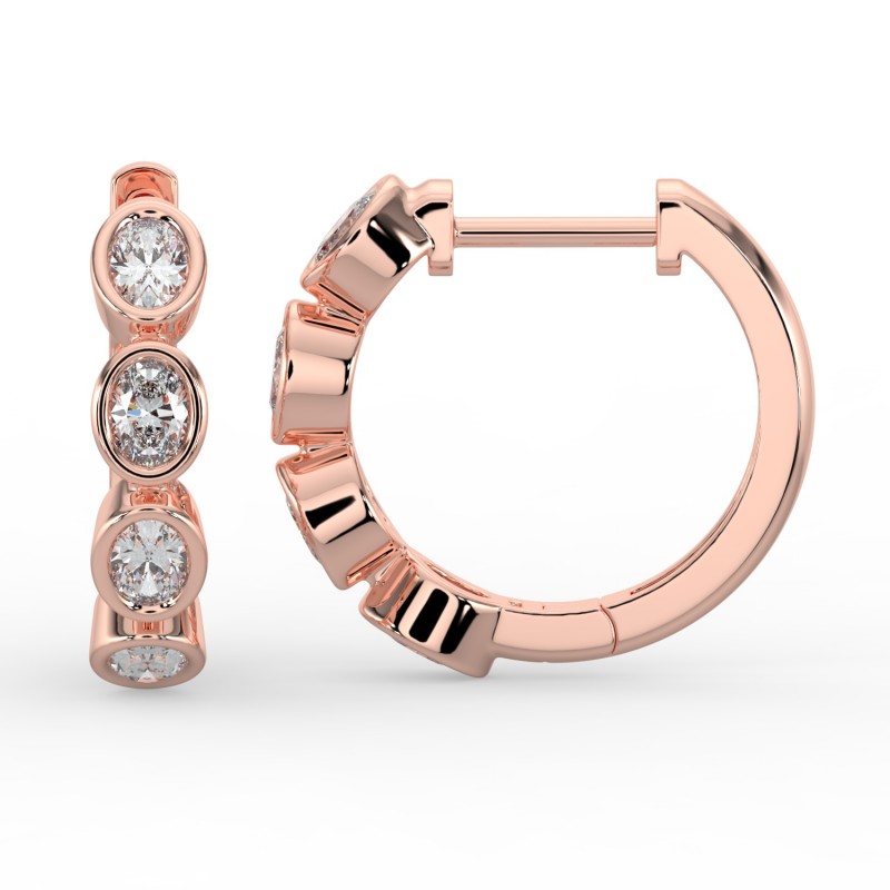 Oval Huggie Earrings