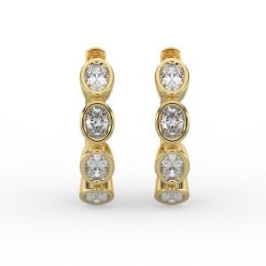 Oval Huggie Earrings