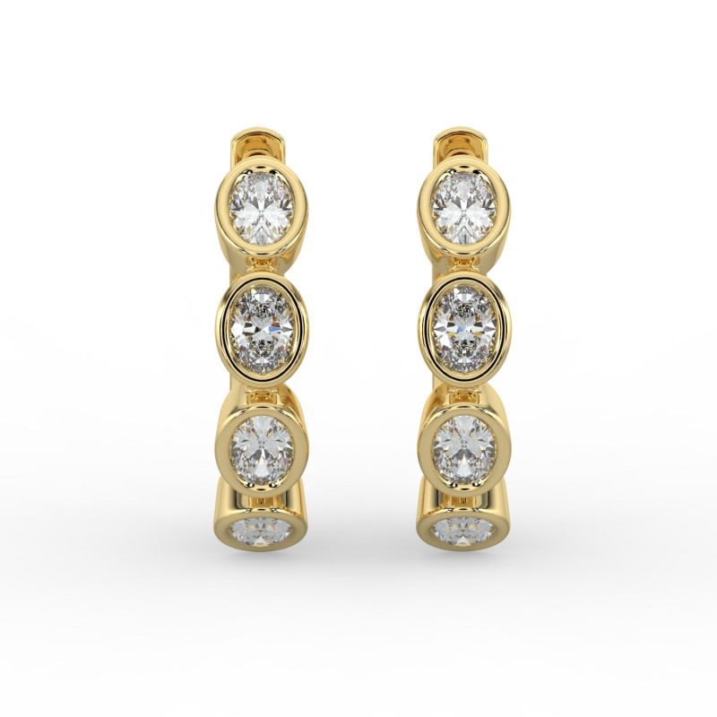 Oval Huggie Earrings