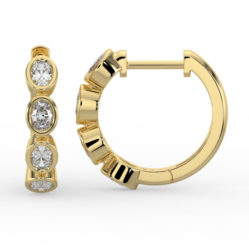 Oval Huggie Earrings