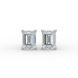 Emerald 4 Prong Earrings