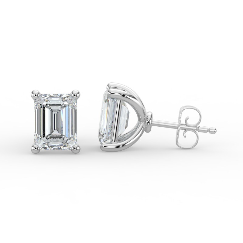 Emerald 4 Prong Earrings