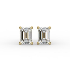 Emerald 4 Prong Earrings