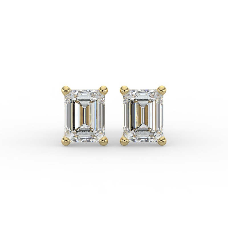 Emerald 4 Prong Earrings