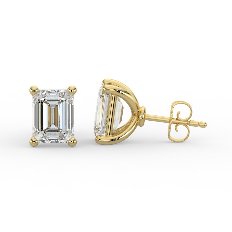 Emerald 4 Prong Earrings