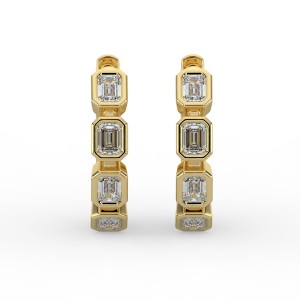 Emerald Huggie Earrings