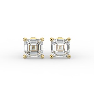 Asscher 4 Prong Earrings