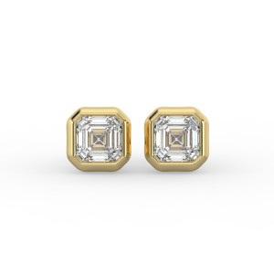 Asscher Bezel Earrings