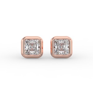 Radiant Bezel Earrings