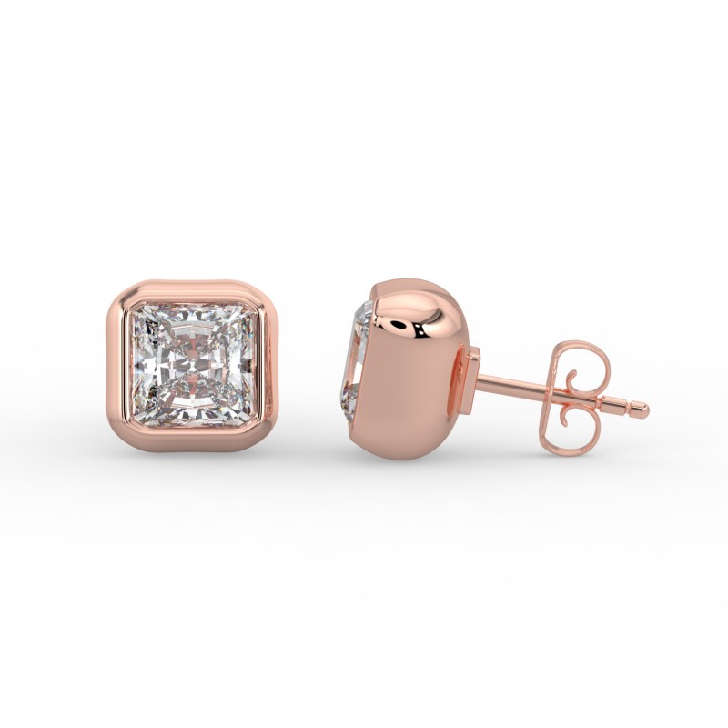 Radiant Bezel Earrings