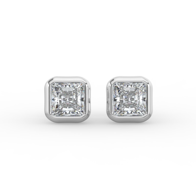 Radiant Bezel Earrings