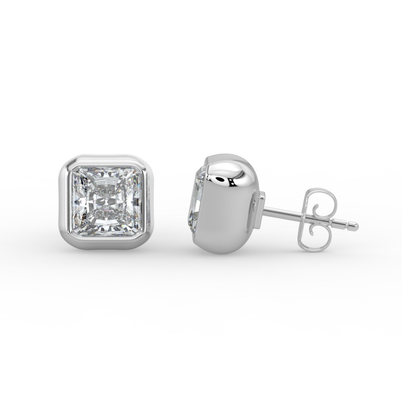 Radiant Bezel Earrings
