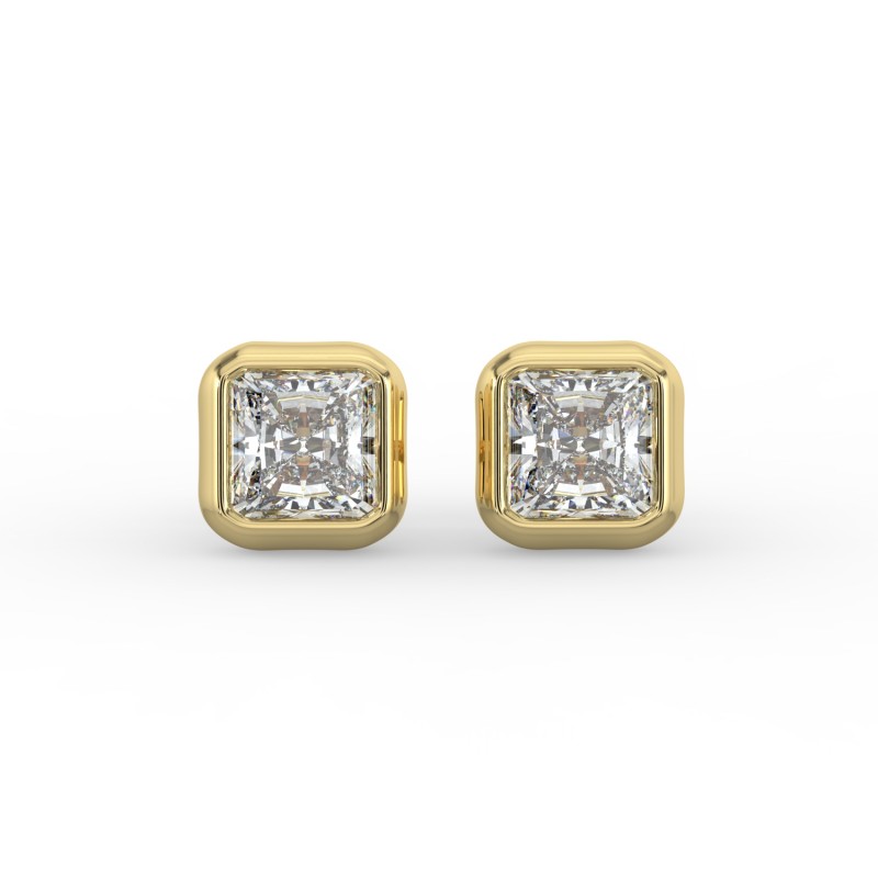 Radiant Bezel Earrings