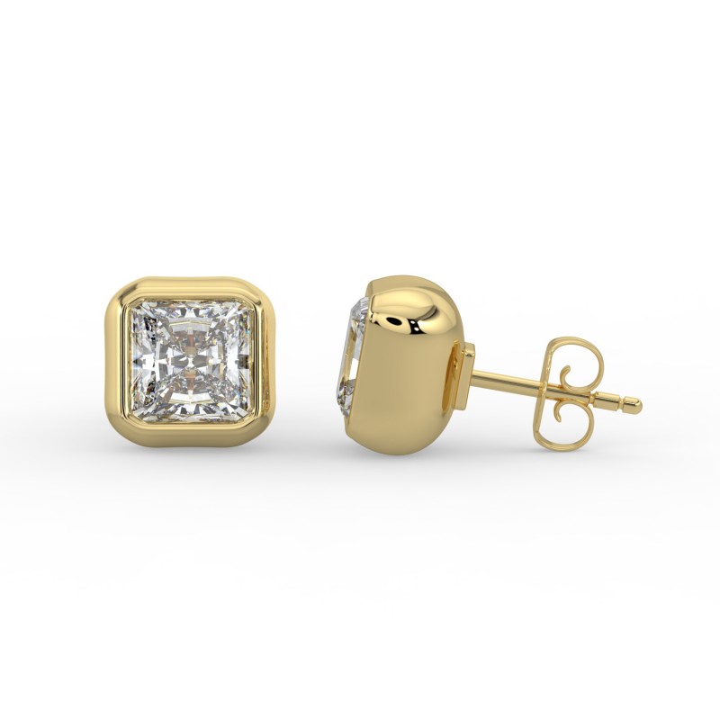 Radiant Bezel Earrings