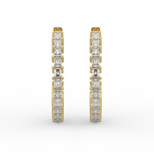 Radiant Iniside Out Diamond Hoops Earrings