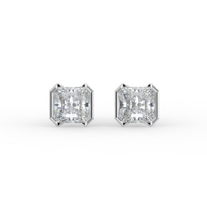 Radiant Half Bezel Earrings