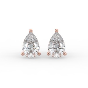 Pear 4 Prong Earrings