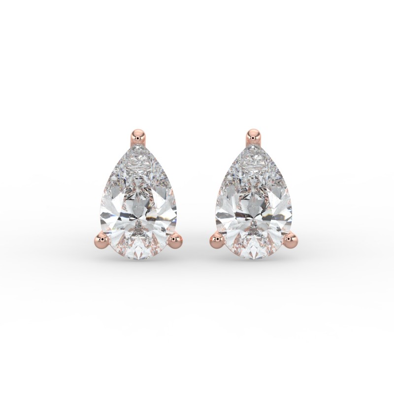 Pear 4 Prong Earrings