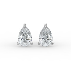 Pear 4 Prong Earrings