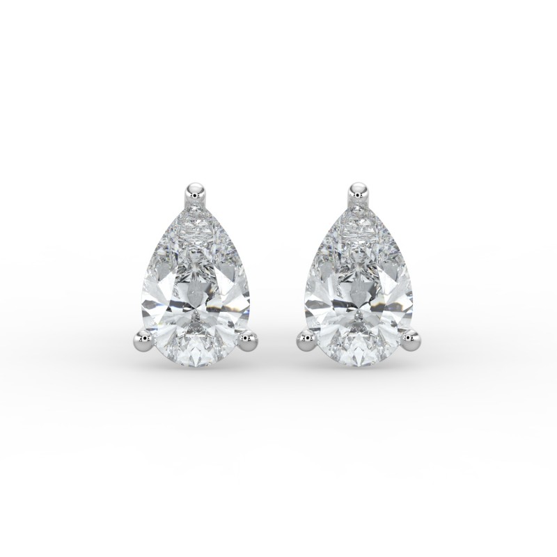 Pear 4 Prong Earrings