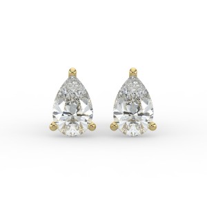 Pear 4 Prong Earrings