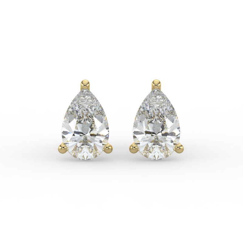 Pear 4 Prong Earrings