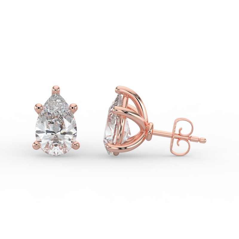 Pear 6 Prong Earrings