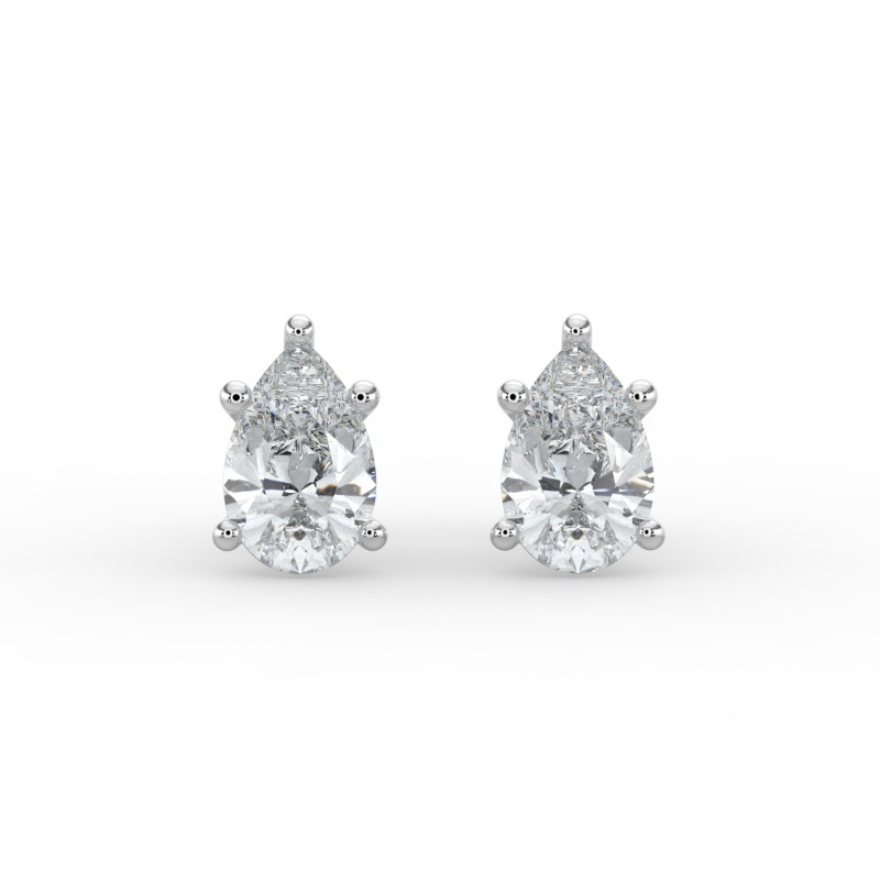 Pear 6 Prong Earrings