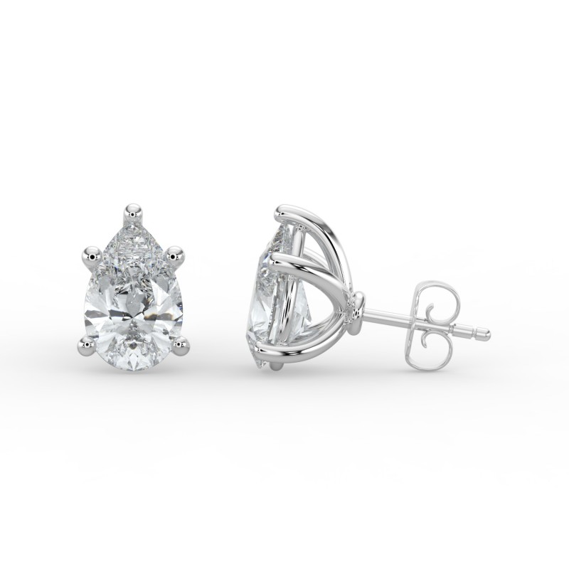 Pear 6 Prong Earrings