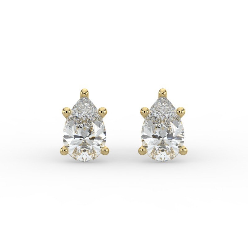 Pear 6 Prong Earrings