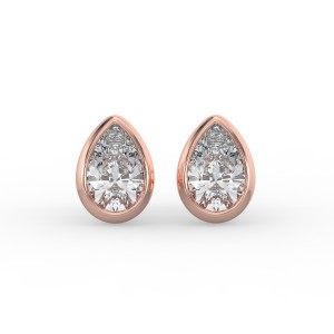 Pear Bezel Earrings