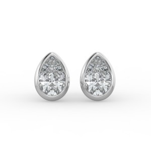 Pear Bezel Earrings