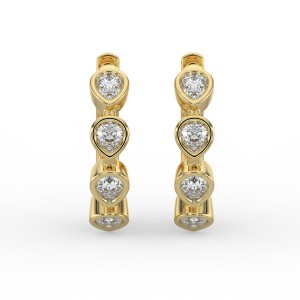 Pear Huggie Earrings