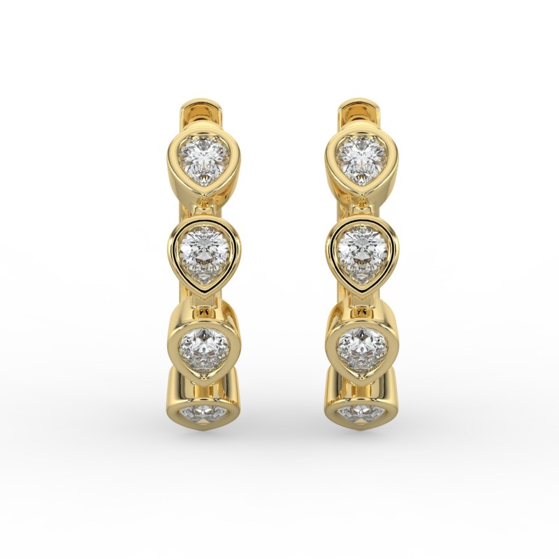 Pear Huggie Earrings