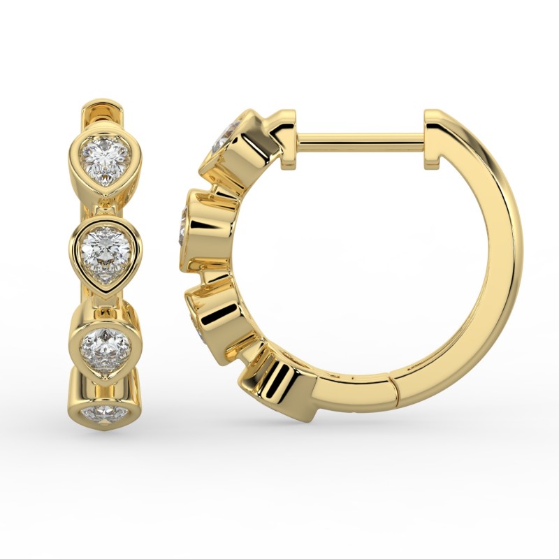 Pear Huggie Earrings