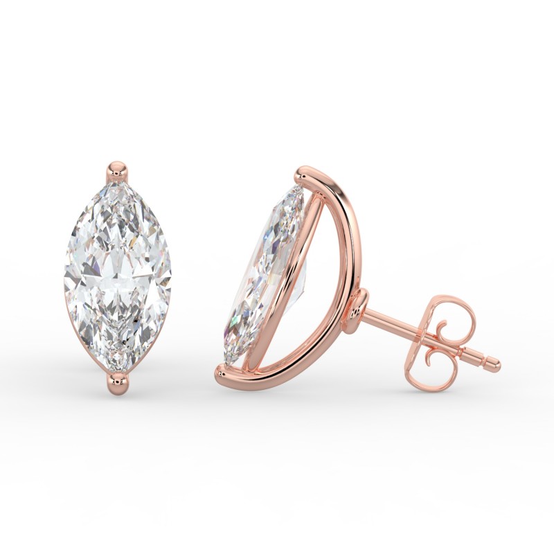 Marquise 4 Prong Earrings
