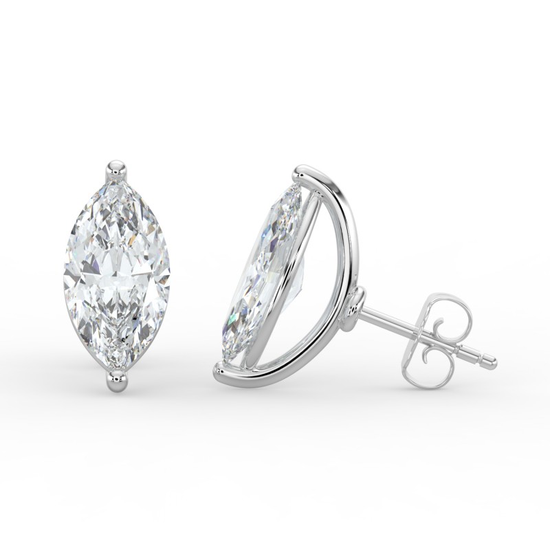 Marquise 4 Prong Earrings