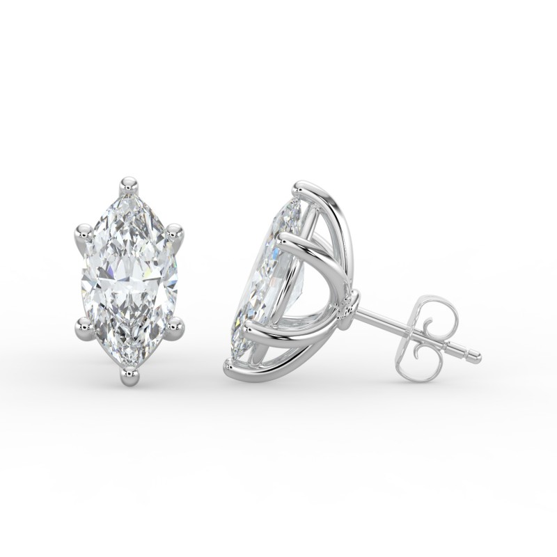 Marquise 6 Prong Earrings
