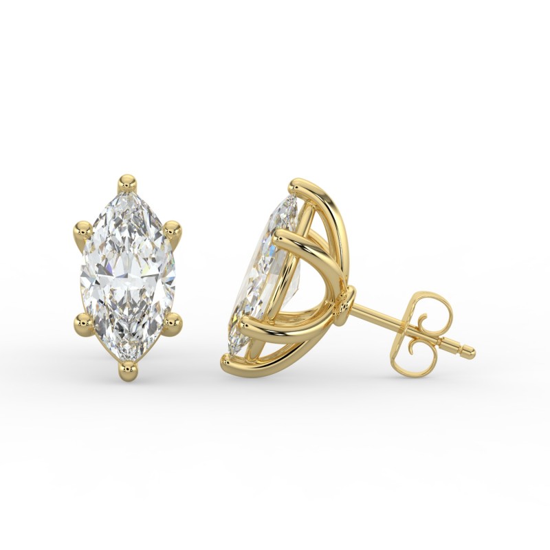 Marquise 6 Prong Earrings
