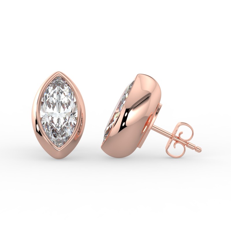Marquise Bezel Earrings