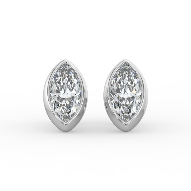 Marquise Bezel Earrings