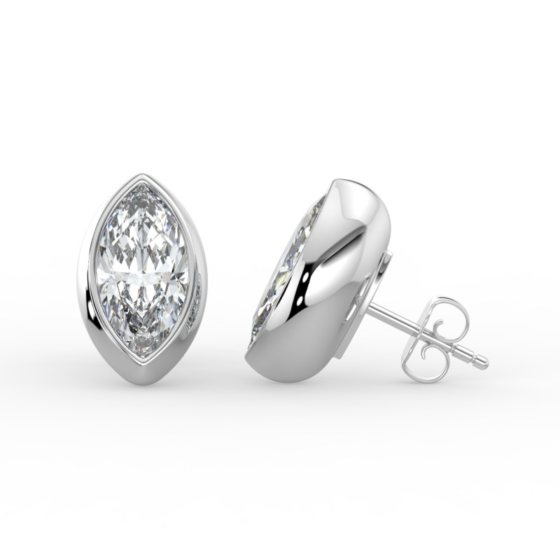 Marquise Bezel Earrings
