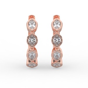 Marquise Huggie Earrings