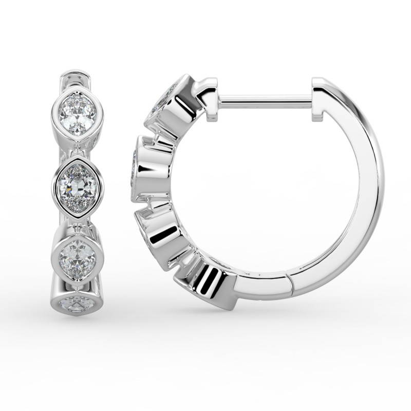 Marquise Huggie Earrings