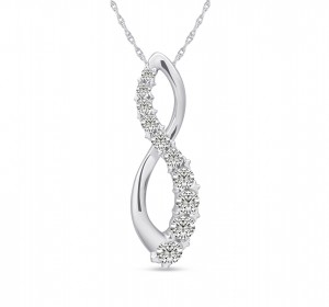 14KT Tulip Flower (TM) White Gold Pendant