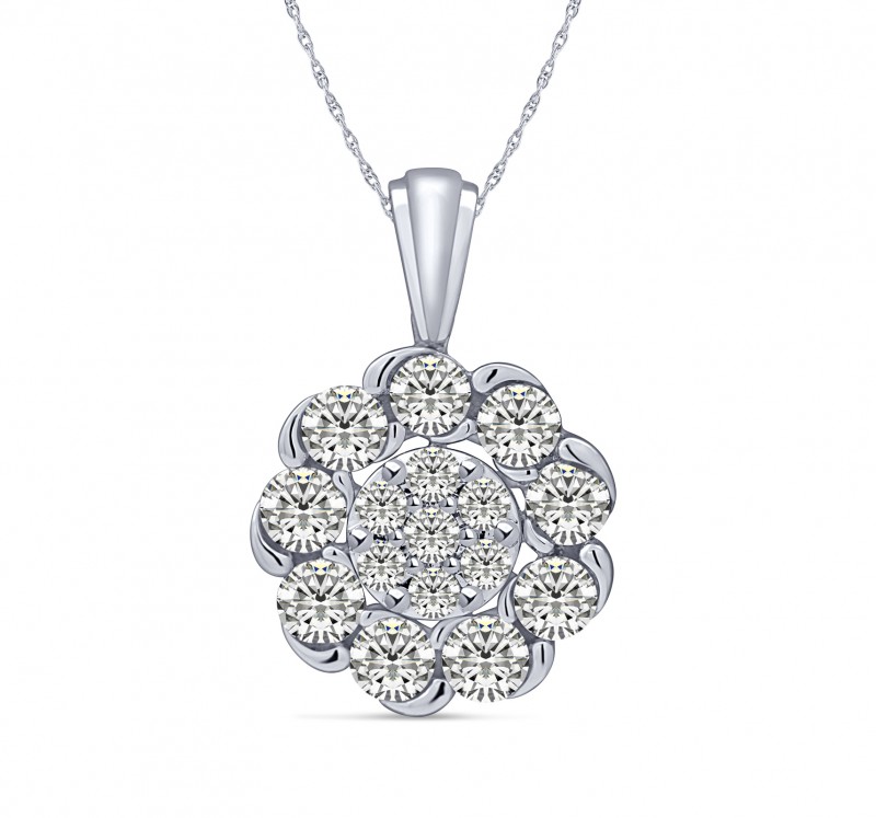 14KT Rain Droplet (TM) White Gold Pendant