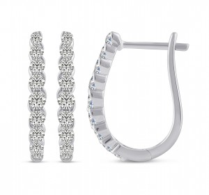 14KT Rain Droplet (TM) White Gold Earrings